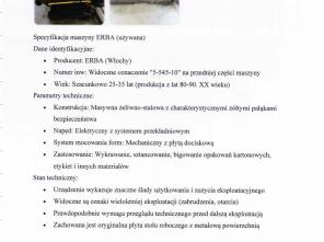 Maszyna poligraficzna krajalnica ERBA