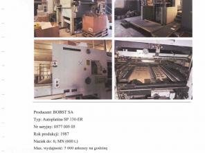 maszyna sztancująca bobst sp 130-e